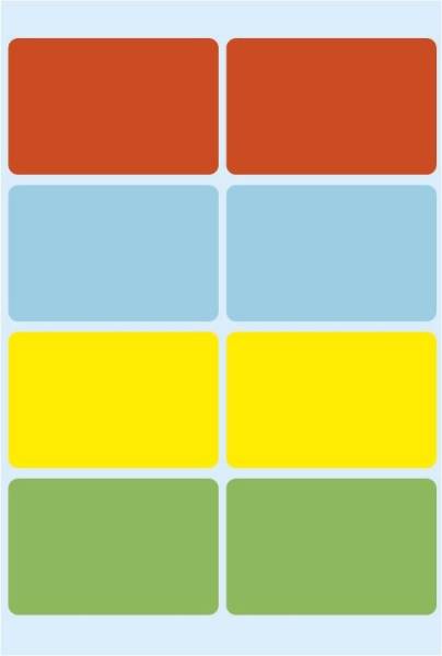 HERMA Etiketten 26x40mm 40 Stück 4 Farben 3681 permanent haftend