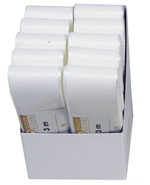 Basic Taftband 40 mm x 3 m, weiß
