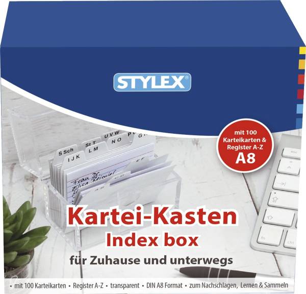 Karteikasten Plastik A8, transparent