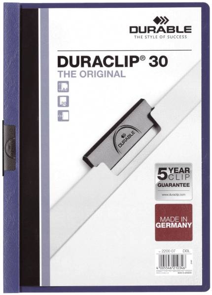 Klemm Mappe DURACLIP 30, DIN A4, dunkelblau®