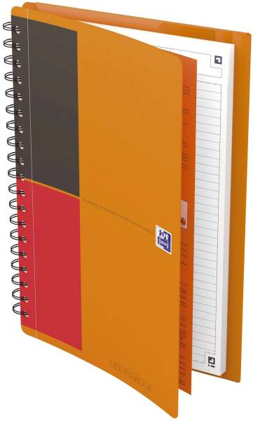 Meetingbook Connect 2:1 Collegeblock und Gummizugmappe, B5, liniert, 80 Blatt, 4 Eckmarkierungen zum