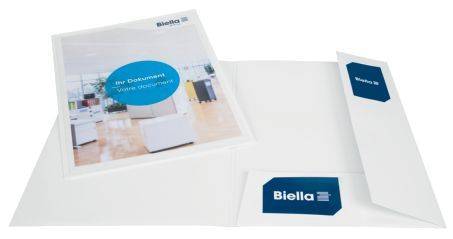 BIELLA Präsentationsmappe Pearl1 weiß 0186401.01 laminiert