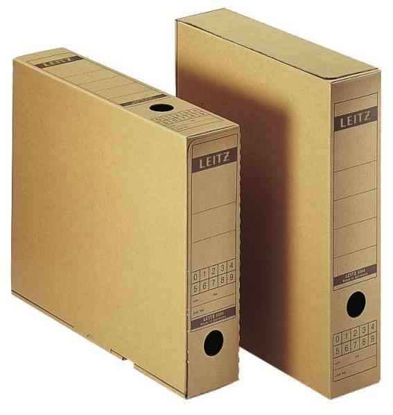 6084 Archiv Schachtel, A4, mit Verschlusslasche, naturbraun