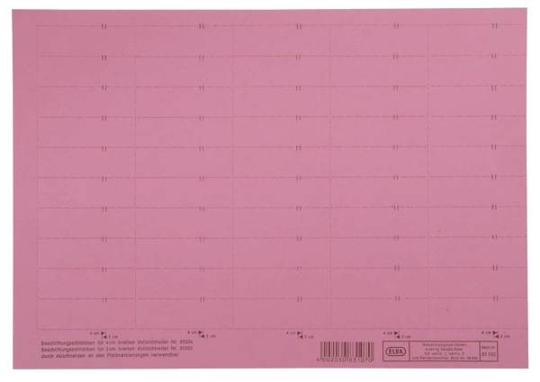 vertic Beschriftungsschild für Registratur, 58 x 18 mm, rot, 50 Stück®