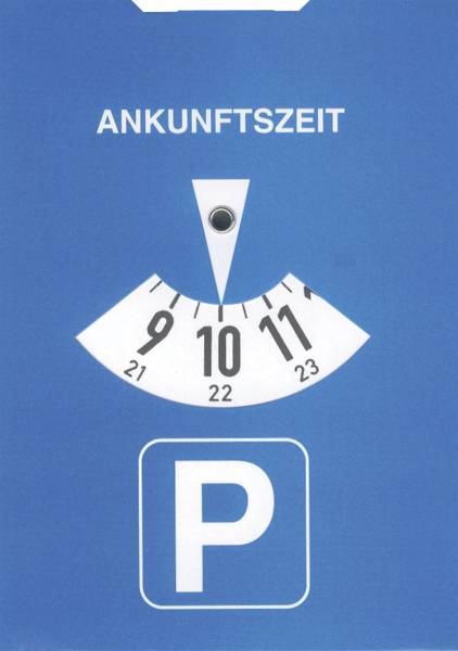 RNK Parkscheibe 11x15cm Karton 3118 Rücks,Benzin Rechner