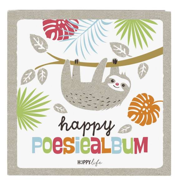 GOLDBUCH Poesiealbum Faultier Happylife 41580 16,5x16,5cm