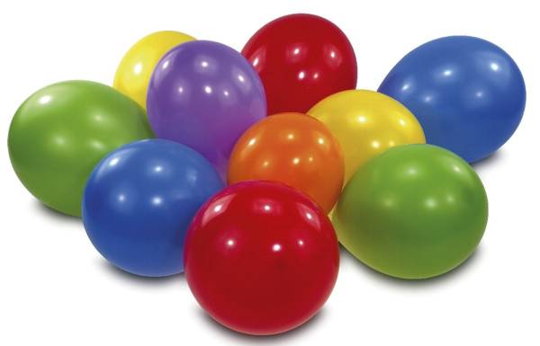 Luftballon regenbogenfarben, sortiert, 10 Stück