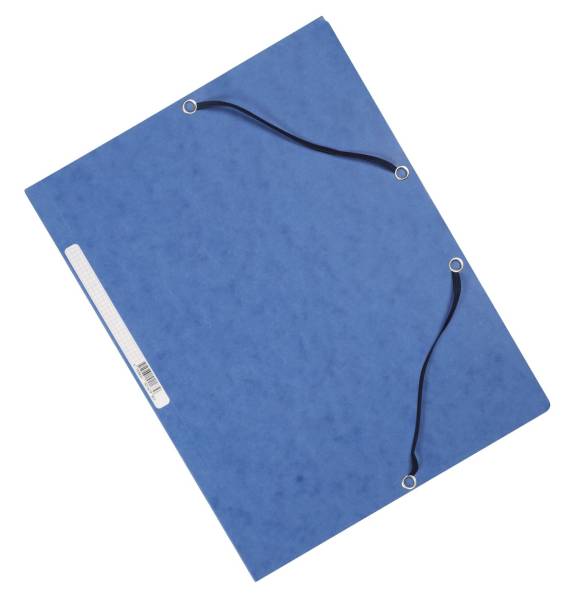 Eckspanner Karton A4 mit Gummizug blau