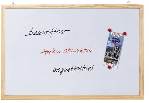 Magnetische Schreibtafel Memoboard, Wandbefestigung, 80 x 60 cm