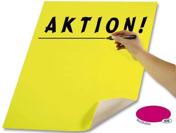 Plakatkarton 48 x 68 cm, leuchthellrot