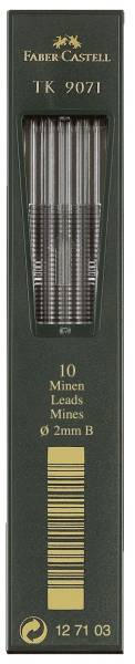 Fallmine TK für Fallminenstift 2 mm, Härtegrad 3B, tiefschwarz®