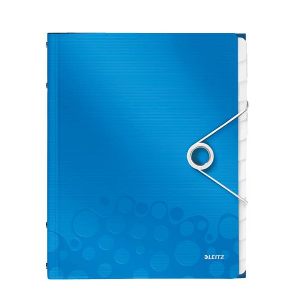 LEITZ Ordnungsmappe A4 blau met. 4634-00-36 Wow 12Fäch.