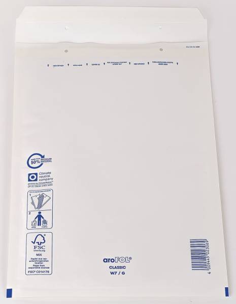 Luftpolstertaschen Nr 7, 230x340 mm, weiß, 10 Stück