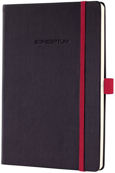Notizbuch Red Edition ca A5, kariert, schwarz®