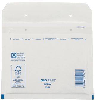Luftpolstertaschen CD, 180x165 mm, weiß, 10 Stück