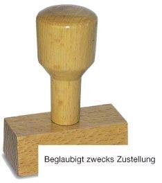 Vorgangsstempel Beglaubigt zwecks Zustellung