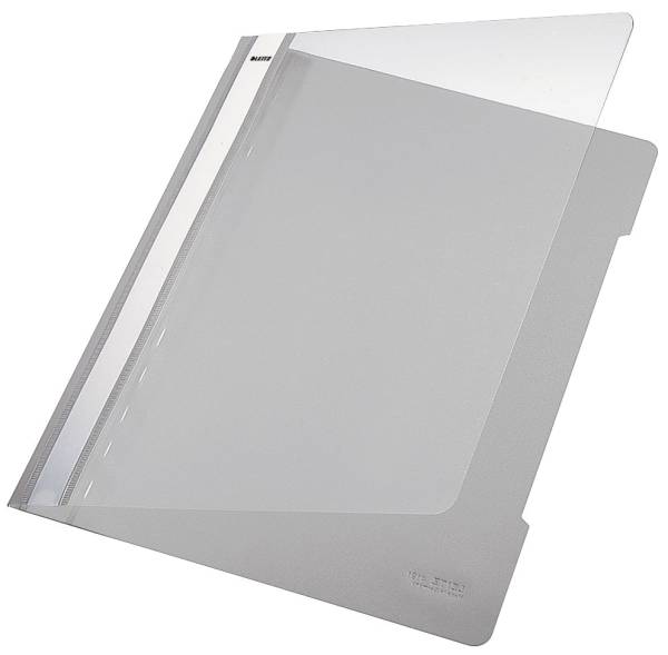 4191 Schnellhefter A4, langes Beschriftungsfeld, PVC, grau