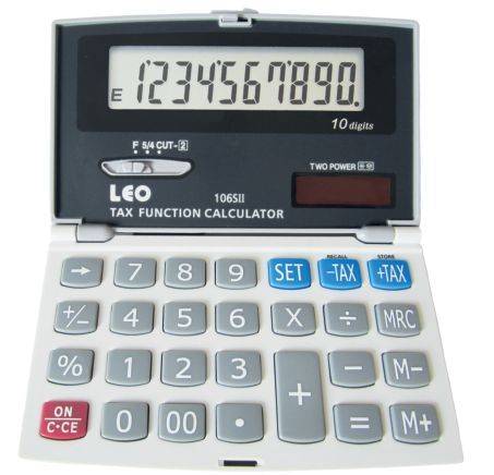 LEO Taschenrechner silber/grau 106S II
