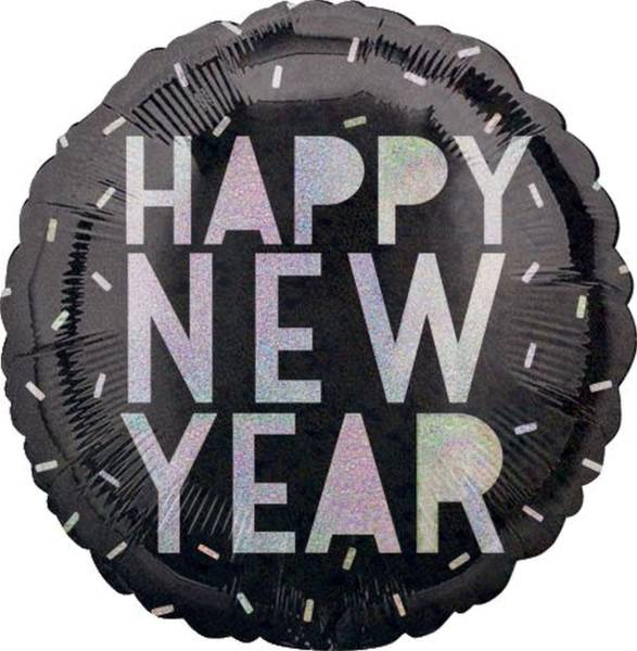 Folienballon Silvester Happy New Year 885901 rund