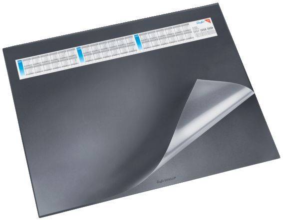 Schreibunterlage DURELLA DS mit Vollsichtauflage, Kalender, 65 x 52 cm, schwarz