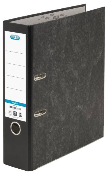 Ordner smart Original Wolkenmarmor, A4, 80 mm, schwarz