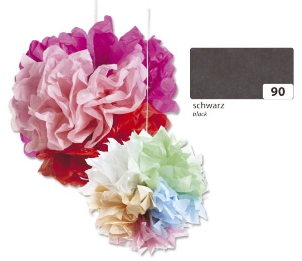 FOLIA Blumenseide 50x70cm schwarz 91090 20g 5Bg