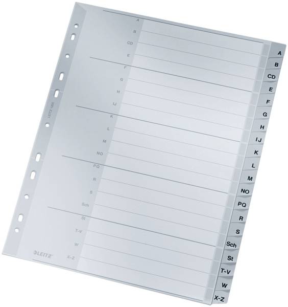 1260 Register A Z, PP, A4 Überbreite, 20 Blatt, grau
