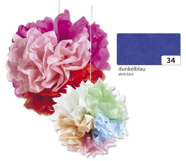 FOLIA Blumenseide 50x70cm dunkelblau 91034 20g 5Bg