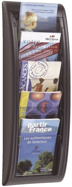 PAPERFLOW Wand-Prospekthalter A5 schwarz 4063.01 QuickBlick