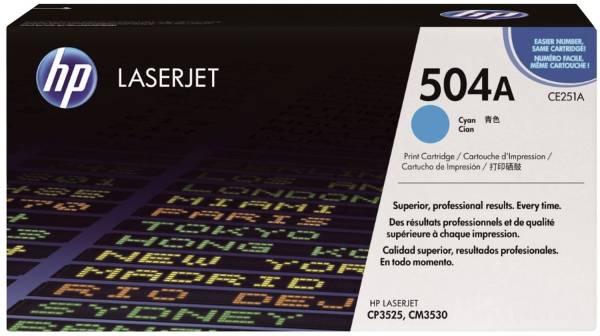 HP Lasertoner Nr. 504A cyan CE251A