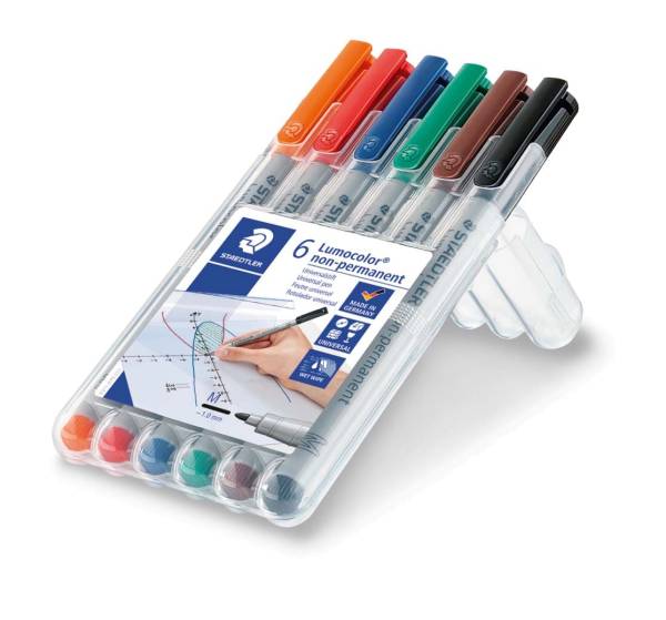 Feinschreiber Universalstift Lumocolor non permanent, M, Box mit 6 Farben®