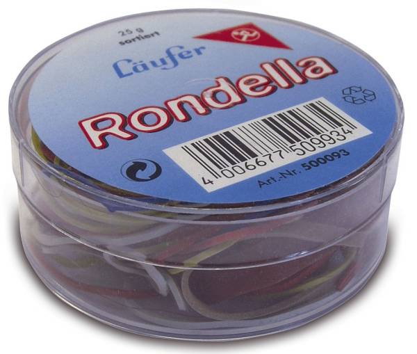 RONDELLA Gummiringe in der Dose Ø85mm, 25g, rot