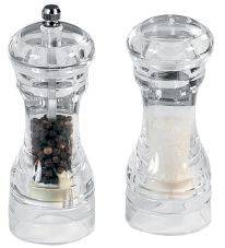 KESPER Menage transparent 110460 Salzstreuer/Pfeffermühle