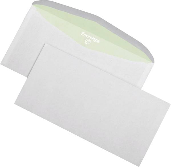 Kuvertumschlag 114 x 229 mm, gummiert, 75 g qm, ohne Fenster, 1 000 Stück