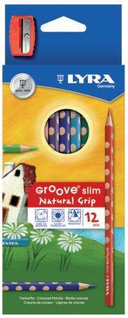 Farbstift Groove slim Ø 3,3 mm, 12 Farben + Anspitzer, Kartonetui