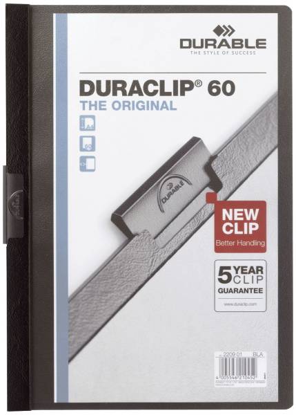 Klemm Mappe DURACLIP 60, DIN A4, schwarz®