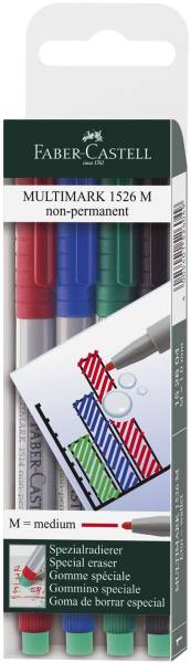 CD Marker MULTIMARK, wasserlöslich, Strichstärke: ca 1 mm, 4 Farben, Etui