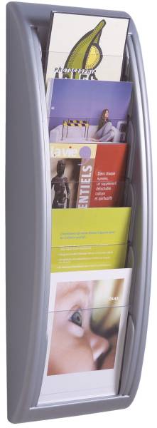 PAPERFLOW Wand-Prospekthalter A5 silber 4063.35 QuickBlick