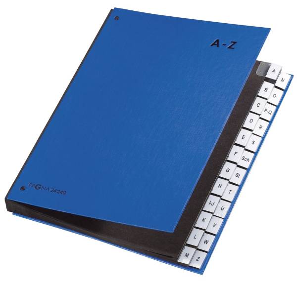 PAGNA Pultordner A4 A-Z blau 24249-02 24-teilig