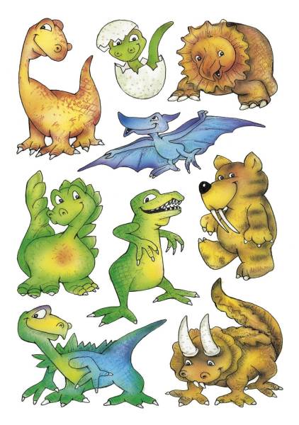 HERMA Schmucketikett Dinos 27 Stück 3431 Decorsticker Papier