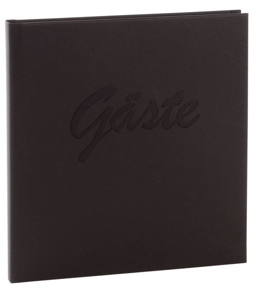 GOLDBUCH Gästebuch Leder schwarz 48958 Goldschnitt 200 Seiten