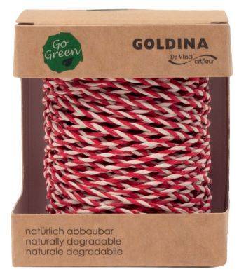 GOLDINA Kordel 2mm-40m rot/weiß 4017 0220/01 0040
