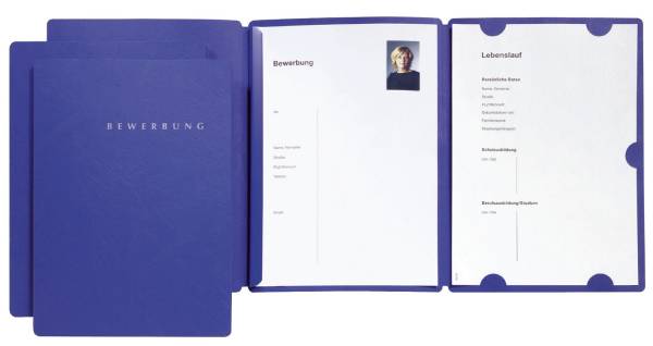 Bewerbungsset SELECT 3er Set, blau