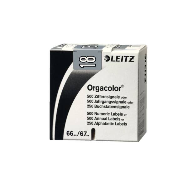 LEITZ Stecksignal 2018 sk grau 6748-10-85 500ST auf Rolle