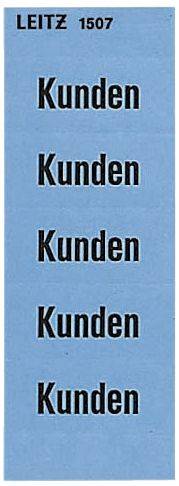 1507 Inhaltsschild Kunden, selbstklebend, 100 Stück, blau