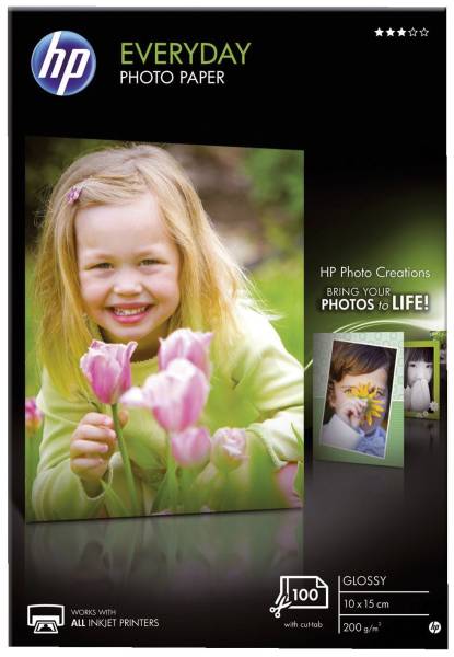 Fotopapier Standard 10x15 cm, glänzend, 200 g qm, 100 Blatt