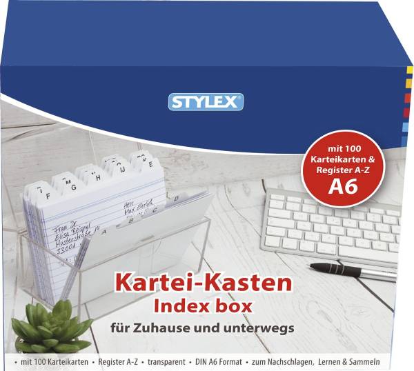 Karteikasten Plastik A6, transparent