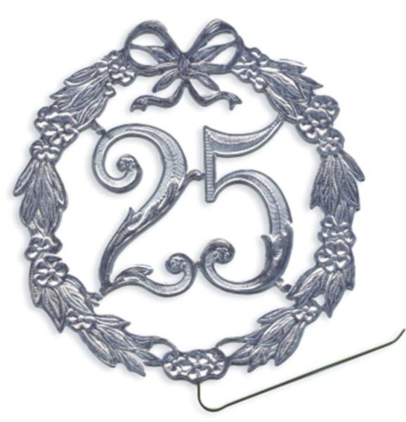 DEMMLER Jubiläumszahl D13cm 25 silber 1230250192 Draht