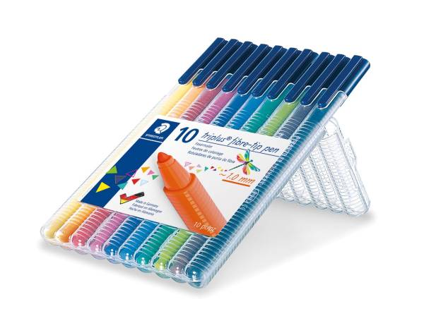 Fasermaler triplus color 323 ca 1,0 mm, aufstellbare Box, 10 Farben®