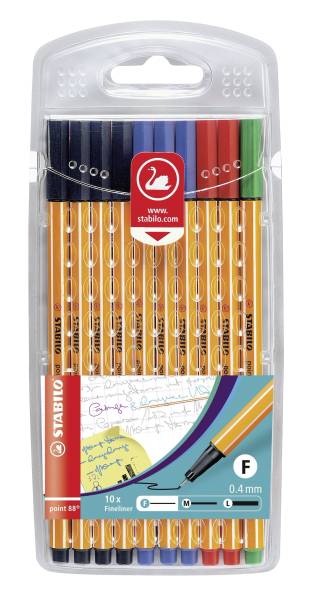 STABILO Feinliner Point 88 EF Office 87-1468 10er-Etui